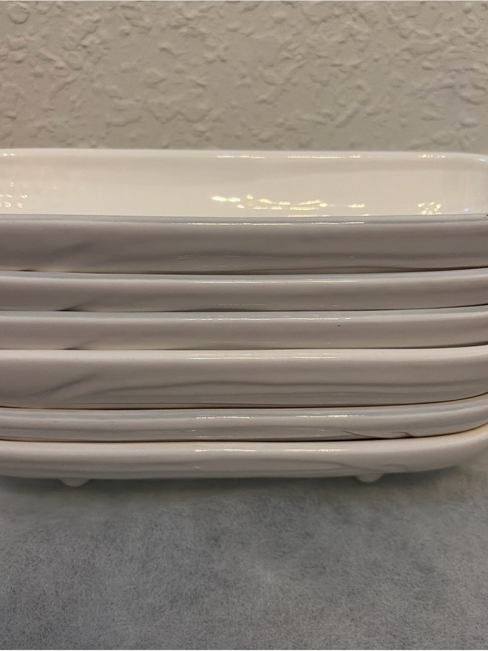 Pfaltzgraff Set Of 6 Heritage White Corn On The Cob Holders 8 3/8" x 3 1/4"